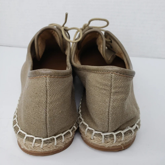 Tesori Bermuda Fab Khaki Lace Up Espadrilles Sneakers sz 8.5M Casual Comfort - Picture 4 of 10